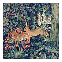 William Morris Forest Rabbits from Tapestry Counted Cross Stitch Chart 