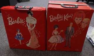 Lot of 26 Early 1960s Barbie & Ken Outfits / Clothes with 2 Barbie 