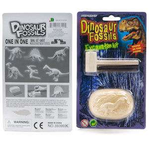 Educational Dinosaur Fossil Excavation Kit Dino Toy Egg  