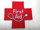 First Aid Red Cross Embroidered Iron On Patch
