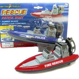 Police/Fire Rescue Patrol Model Air Boat/Ship Pool/Bath/Hot Tub Water 