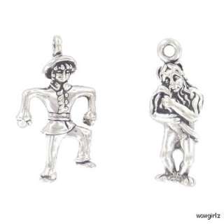   SILVER 3D CHARMS INCLUDING WIZARD OF OZ   SCARE CROW & COWARDLY LION