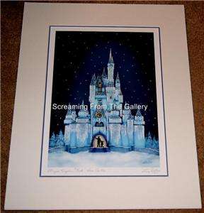   Kingdom Park Ice Castle 16x20 Signed Larry Dotson Matted Giclee  
