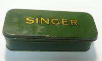 ANTIQUE SINGER SEWING ATTACHMENT TOOL TIN BOX 20 PIECES  