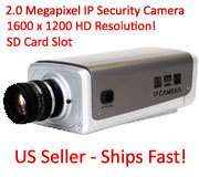   MP Security Camera HD Network IP 1600x1200 High Resolution SD  