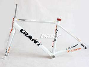 2011 GIANT TCR Road Bike Aluminum Frame Carbon Fork 465mm Size S White 