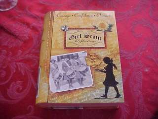Vintage Girl Scout History Reflections Metal Book Box  