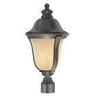   Light Outdoor Post Lamp Lighting Fixture, Sienna Bronze, Energy Star