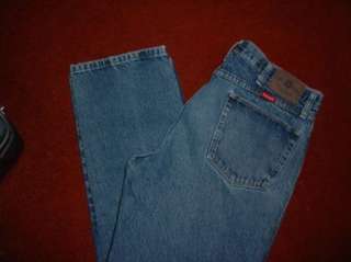 WRANGLER JEANS MENS SZ SAY 36x30 BUT ARE 35x29 COMFY  