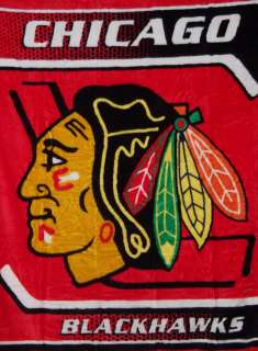 HUGE CHICAGO BLACKHAWKS NHL 60x80 SOFT PLUSH BLANKET  