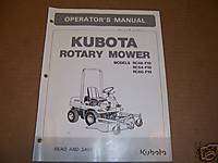 b39) Kubota Op Manual RC48/54/60 F19 Front Mower Deck  