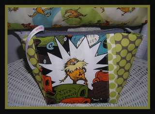 DR SEUSS THE LORAX STORY PURSE, tote set & cosmetic case one of a kind 