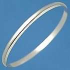 B332U Sterling Silver 5.5 Plain 4mm Bangle Bracelet Solid 925 Free S 