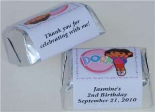 60 DORA BIRTHDAY PARTY FAVORS CANDY WRAPPER LABELS  