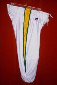   Athletic white football pants with green & yellow points size 46