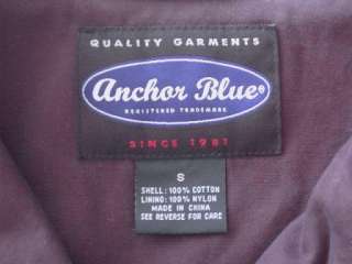 Anchor Blue Pea Coat Jacket Coat Small Navy Blue  