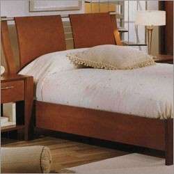   Furniture Queen Legacy Bed Frame With Split Metal and Wood Headboard