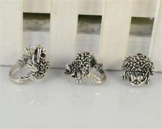   plated costume cocktail cute crazy frog crystal rings itme no r178