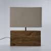 Tischleuchte ETHNO, moderne Lampe mit Holzfuß  Küche 