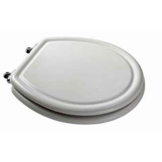   Front Slow Close Toilet Seat in Satin Nickel Hinge Detail DISCONTINUED