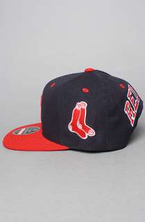 American Needle Hats The Boston Red Sox Blockhead Snapback Hat in Navy 