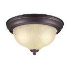 Light Flush Mount Steel Oil Rubbed Bronze Ceiling Dome Fixture 