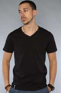 LRG Core Collection The Back To Basics Regular VNeck Tee in Black 