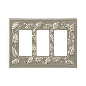 Gang Leaf Cast Satin Nickel, Rocker Switch Wall Plate 85RRRN at The 