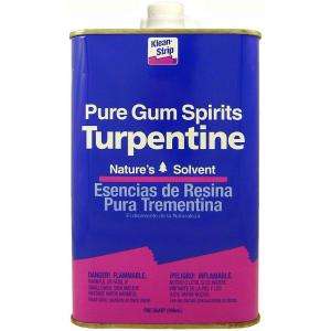 Klean Strip 1 qt. Pure Gum Spirits Turpentine QGT69 