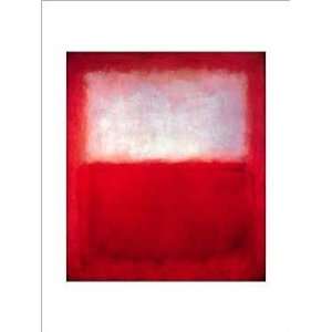 Kunstdruck Poster Mark Rothko White over Red 60 x 80  