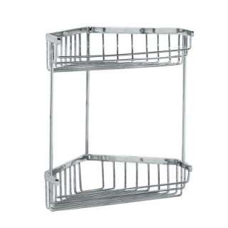 Gatco Wall Mount Brass Corner Shower and Tub Caddy in Chrome 1475 at 