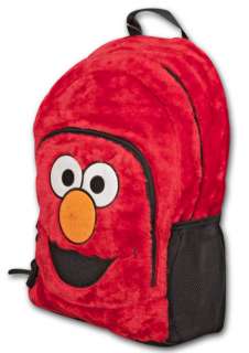 Sesame Street Furry Plush Elmo School Bag Backpack  