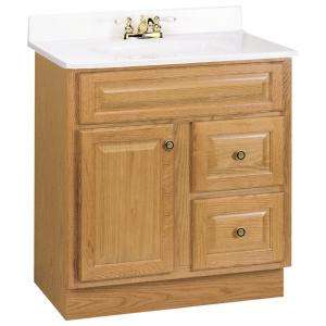   in. D x 33.5 in. H Vanity Cabinet Only in Oak HOA30D 