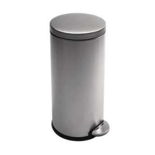 Simplehuman 8 Gal. Round Step Trash Can in Fingerprint Proof Brushed 
