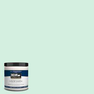 BEHR Premium Plus 8 oz. Pastel Jade Interior/Exterior Paint Tester 