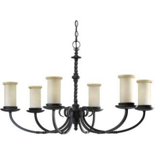   Collection Forged Black 6 light Chandelier P4588 80 