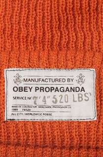 Obey The Draft Beanie in Burnt Orange  Karmaloop   Global 