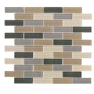 Gentle Flow 1 in. x 3 in. Brick 12 in. x 12 in. Glass Wall Tile (1 sq 