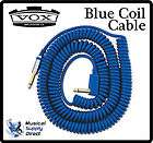 VOX Vintage Coil Cable (Curly Cable) 9m / 29.5 Blue. New Guitar 