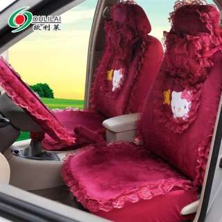 Hello Kitty Auto Car Plush Front Rear Seat Cover 19pcs  