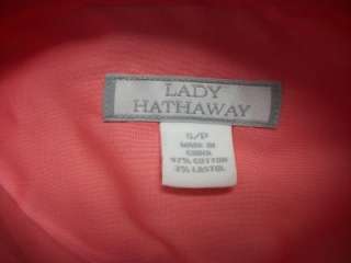 Lady Hathaway pink button shirt size Small 4   6  