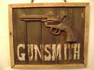 Antique Circa 1885 Gunsmith Trade Sign  