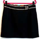 MILLY Skirt, Sz 12, Black, Gold Rivets, NEVER WORN, Designer