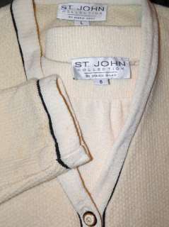 ST JOHN COLLECTION Yellow & White Skirt Suit; Sz 6/8  