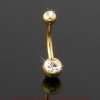 Bauchnabelpiercing Gold Look Krone  Schmuck