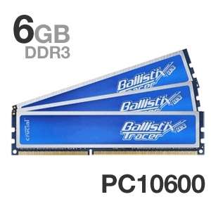 Crucial Ballistix Tracer 6GB PC10600 1333MHz Desktop Memory Upgrade 