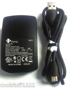 New OEM HTC CNR6175 Wall Charger and ORIGINAL HTC Micro USB Cable Free 