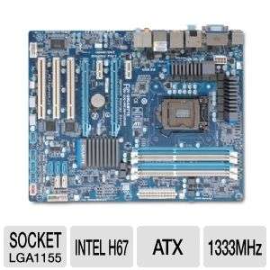 Gigabyte 6 Series GA H67A UD3H B3 Intel H67 Motherboard   ATX, Socket 