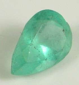 49ct Genuine Pear Cut Colombian Emerald Loose Natural Gemstone 