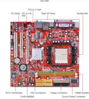 MSI K9VGM V Motherboard   VIA K8M890, Socket AM2, MicroATX, Audio 